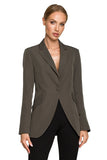 Feminine Waisted Blazer with Patch Pockets