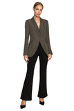 Feminine Waisted Blazer with Patch Pockets