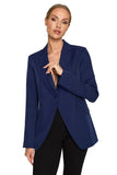 Feminine Cut Classic Blazer with Patch Pockets