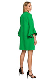 Charming A-Line Dress with Ruffled Sleeves and Ribbon Detail