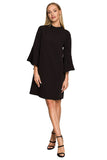 Charming A-Line Dress with Ruffled Sleeves and Ribbon Detail