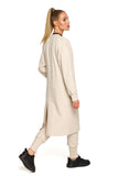 Cozy Oversized Zip Sweatshirt with Ribbed Neck