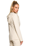 Knitted Fabric Jacket with Hood and Pockets