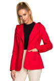 Knitted Fabric Jacket with Hood and Front Pockets