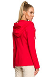 Knitted Fabric Jacket with Hood and Front Pockets
