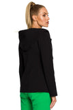 Knitted Fabric Jacket with Hood and Pockets
