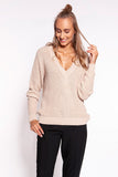 Cozy Acrylic-Cotton Blend Knit Sweater for All Seasons