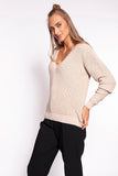Cozy Acrylic-Cotton Blend Knit Sweater for All Seasons