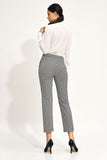 Ecru Blouse with Decorative Neckline Sash and Elegant Cuffs