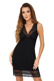 Hypnotic Lace Trim Chemise with Intricate Design
