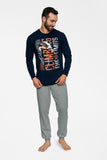 Comfortable Men's Pajamas Set with Sweatshirt and Long Pants