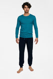 Comfortable Men's Pajamas Set with Sweatshirt and Pants