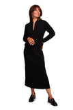 Elegant High Slit Maxi Dress with Decorative Flaps