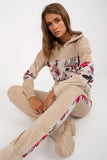 Floral Insert Velour Hoodie and Pants Set