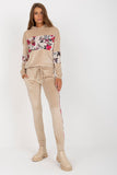 Floral Insert Velour Hoodie and Pants Set