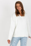 Heart Neckline Long Sleeve Women's Sweater