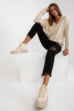 Heart Neckline Long Sleeve Women's Sweater - Versatile Style