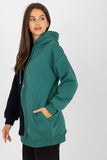 Two-Color Long Sleeve Hooded Women's Sweatshirt