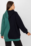 Two-Color Long Sleeve Hooded Women's Sweatshirt