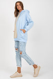 Two-Color Hoodie Sweatshirt with Side Pockets for Women