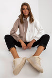 Two-Color Long Sleeve Hooded Women's Sweatshirt