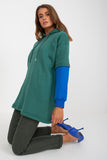 Extended Cut Women's Hooded Sweatshirt with Long Sleeves