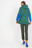 Extended Cut Women's Hooded Sweatshirt with Long Sleeves