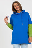 Extended Cut Women's Hooded Sweatshirt with Long Sleeves