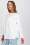 Loose-Fit Long Sleeve Round Neck Women's Blouse