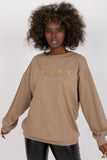 Embroidered Long Sleeve Women's Blouse with Round Neckline