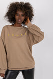 Embroidered Long Sleeve Women's Blouse with Round Neckline