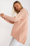 Asymmetrical Extended Cut Women's Sweater with Long Sleeves