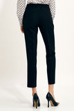 Feminine Chino Pants with Elastic Waistband and Pockets