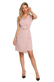 Chic Sleeveless Jacket Dress with Chain Waist Detail