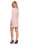 Chic Sleeveless Jacket Dress with Chain Waist Detail