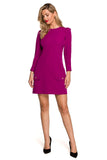Versatile Mini Dress with Patches and Elegant Pleats