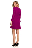 Versatile Mini Dress with Patches and Elegant Pleats