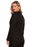 Elegant Fully Lined Jacket with Decorative Metal Buttons