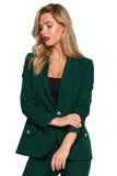 Elegant Fully Lined Jacket with Decorative Metal Buttons