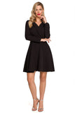 Charming Flared Dress with Envelope Neckline for Any Occasion