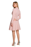 Charming Flared Dress with Envelope Neckline