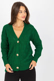 Openwork Women's Button-Down Long Sleeve Sweater