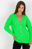 Elegant Openwork Women's Button-Down Sweater