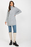 Extended Cut Turtleneck Women's Sweater with Long Sleeves