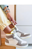 Timeless Lace-Up Ankle Sneakers in Trendy Color Combos