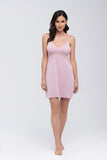 Elegant Lace Trimmed Nightgown with Adjustable Straps