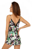 Elegant Satin Chemise and Shorts Pajama Set