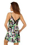 Delicate Satin Chemise with Lace Trim and Adjustable Straps