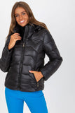Women's Down Quilted Jacket with Detachable Hood & Pockets