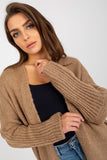 Unbuttoned Cardigan with Wide Sleeves & Contrast Lettering